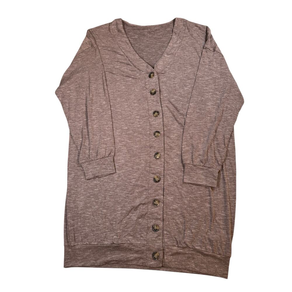 NWT Cupshe Lightweight Button Front Sweater Dress Cardigan Taupe Loungewear